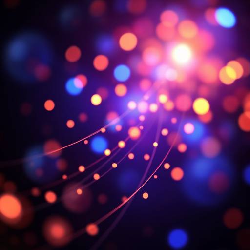 Abstracte lichtpatronen, symbool voor creativiteit en innovatie.