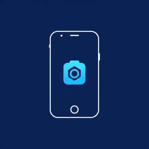 Icoon van een mobiele telefoon met app-icoon, symboliseert mobiele app ontwikkeling.